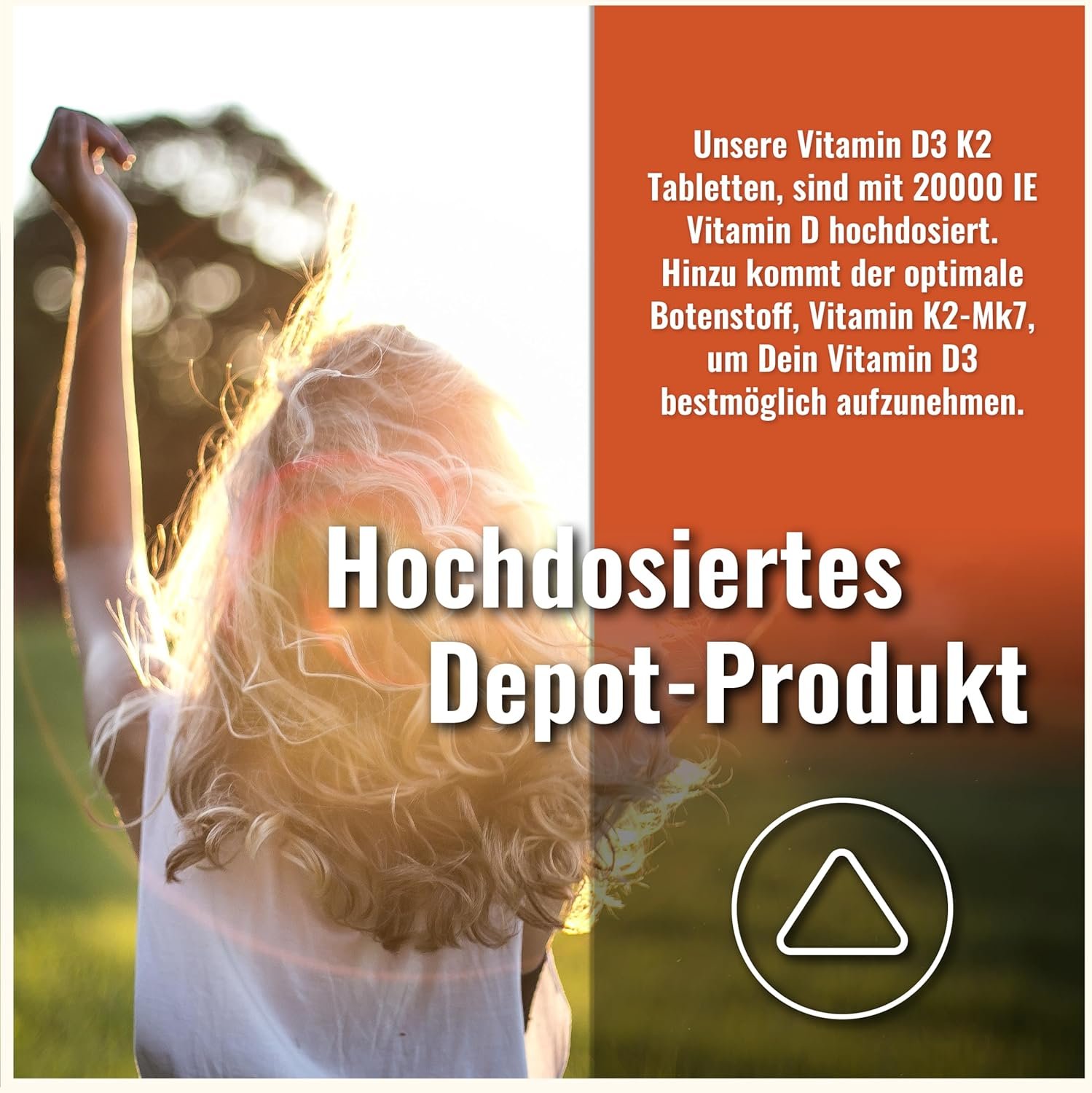 200 Tabletten Vitamin D3 K2 Tabletten 20.000 IE D3 200 µg K2-MK7 hochdosiert
