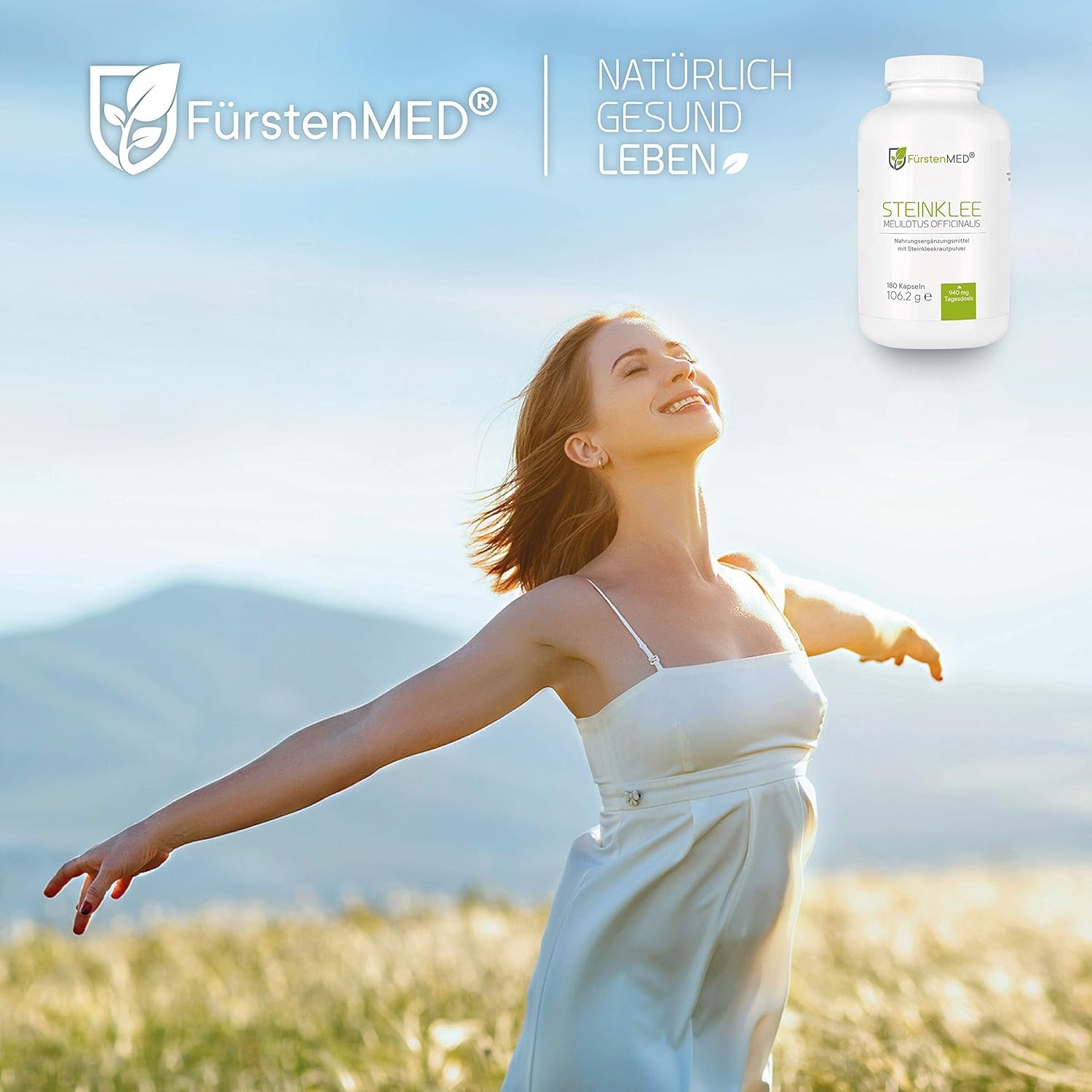 81l1dCVVtTL._AC_SL1500_ 180 Steinklee Kapseln Vegan – 940 mg pro Tagesdosis – Laborgeprüft – FürstenMED®