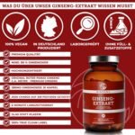 180 Ginseng Kapseln hochdosiert mit 80 % Ginsenosiden im Apothekerglas | QIDOSHA