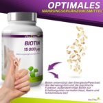 240 Kapseln Biotin Kapseln 15.000 mcg hochdosiert vegan Vita2You