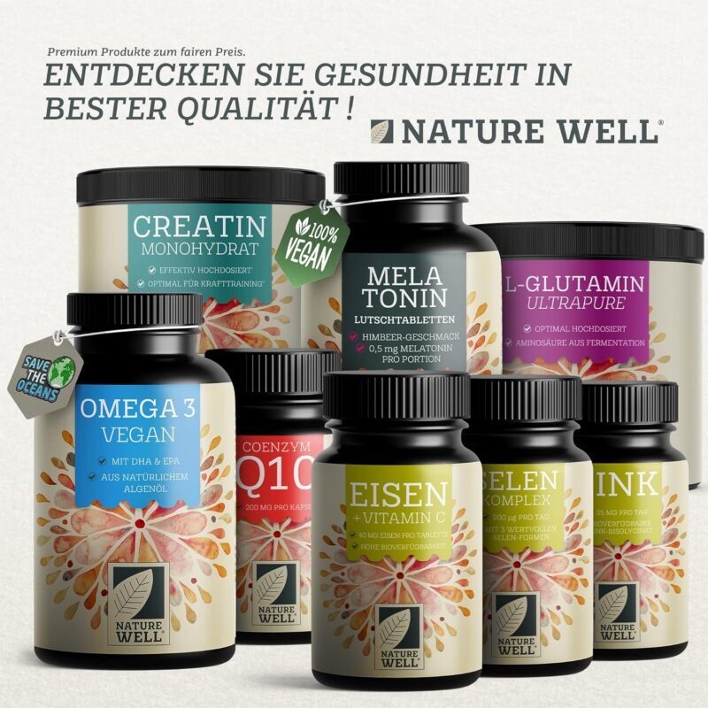 365 Tabletten Vitamin B12 Tabletten 500 µg hochdosiert vegan NatureWell