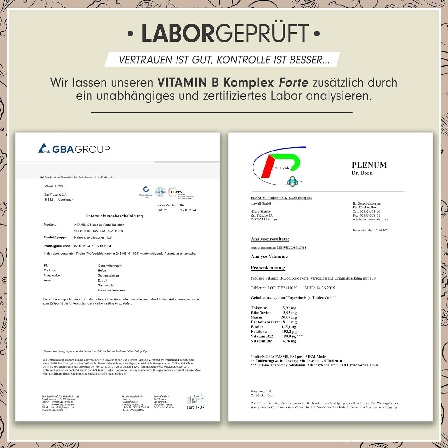 81pbJSKKhlL._AC_SL1500_ 180 Tabletten Vitamin B Komplex Tabletten hochdosiert vegan ProFuel