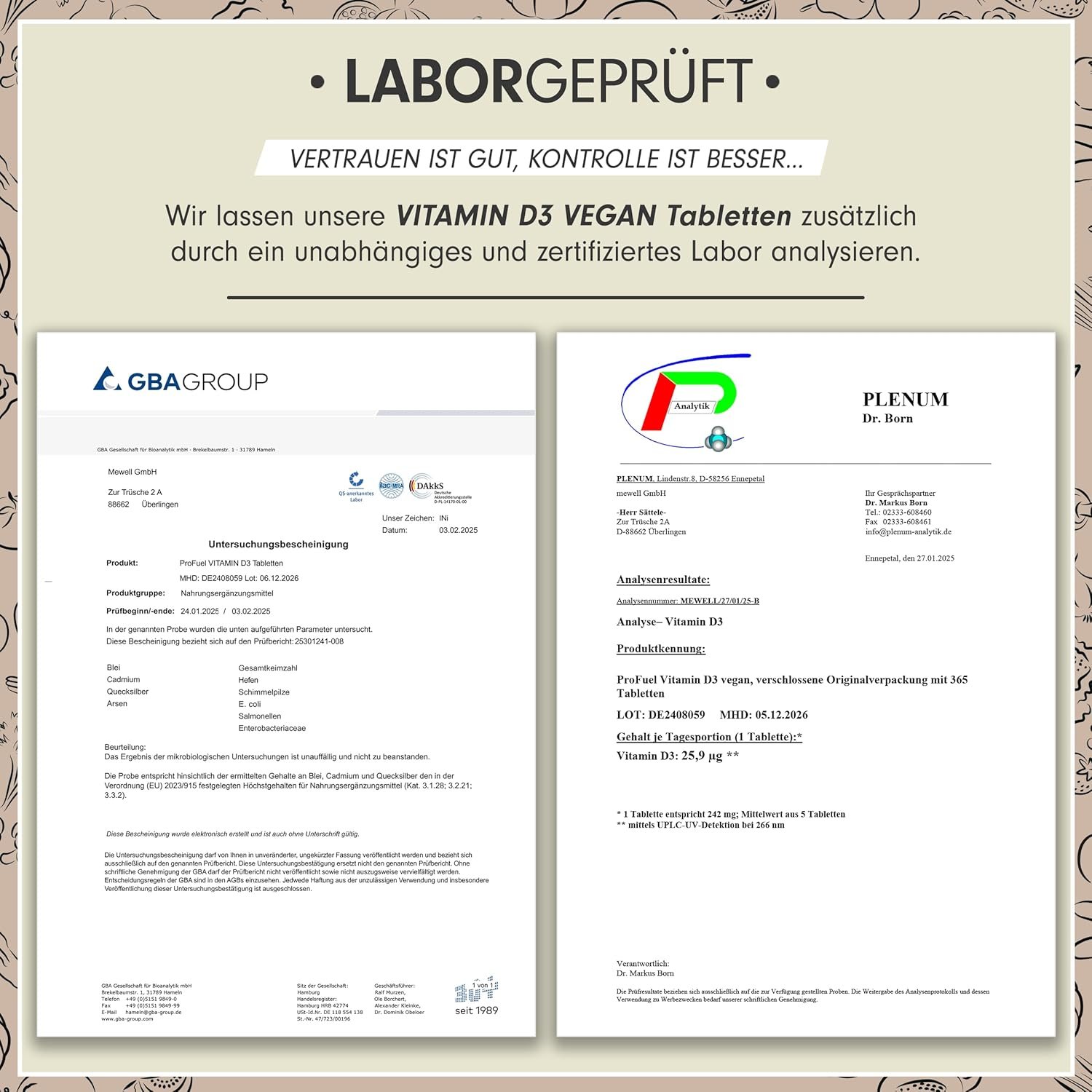 81v1GLRgftL._AC_SL1500_ 365 Tabletten Vitamin D3 Tabletten 1000 IE vegan Jahresvorrat ProFuel