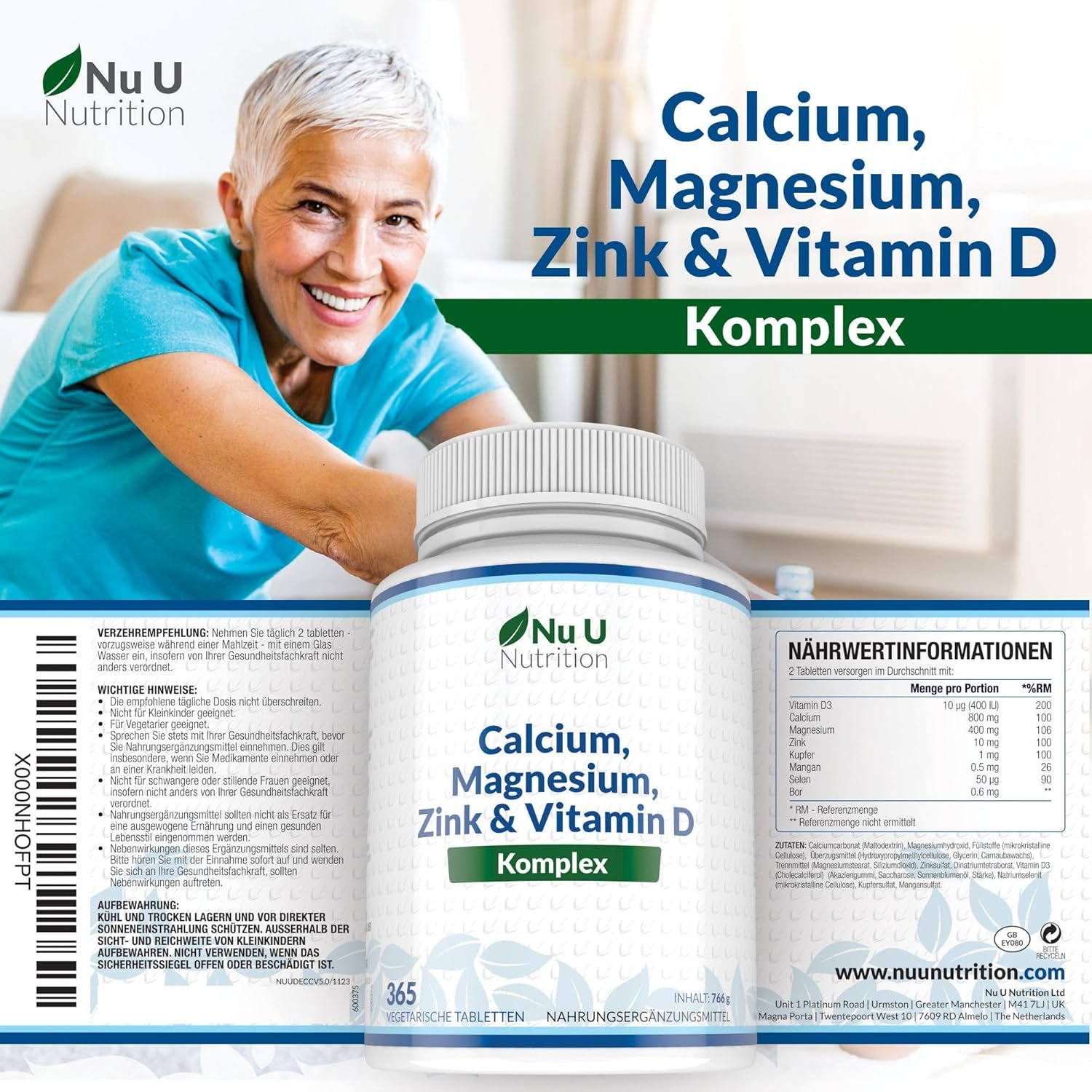 81xjWI3r0UL._AC_SL1500_ 365 calcium magnesium zink hochdosiert tabletten – 6 Monate Vorrat – Nu U Nutrition