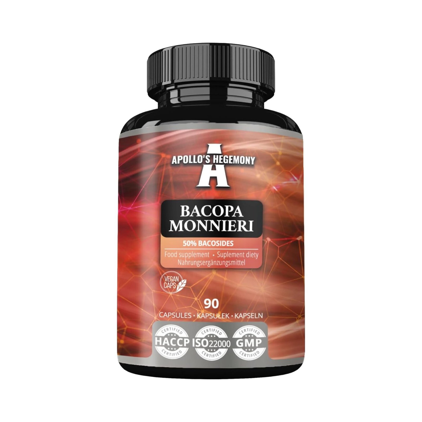 90 vegane Kapseln Bacopa Monnieri Extrakt 500 mg 50% Bacoside Apollo's Hegemony 90 vegane Kapseln Bacopa Monnieri Extrakt 500 mg 50% Bacoside Apollo's Hegemony