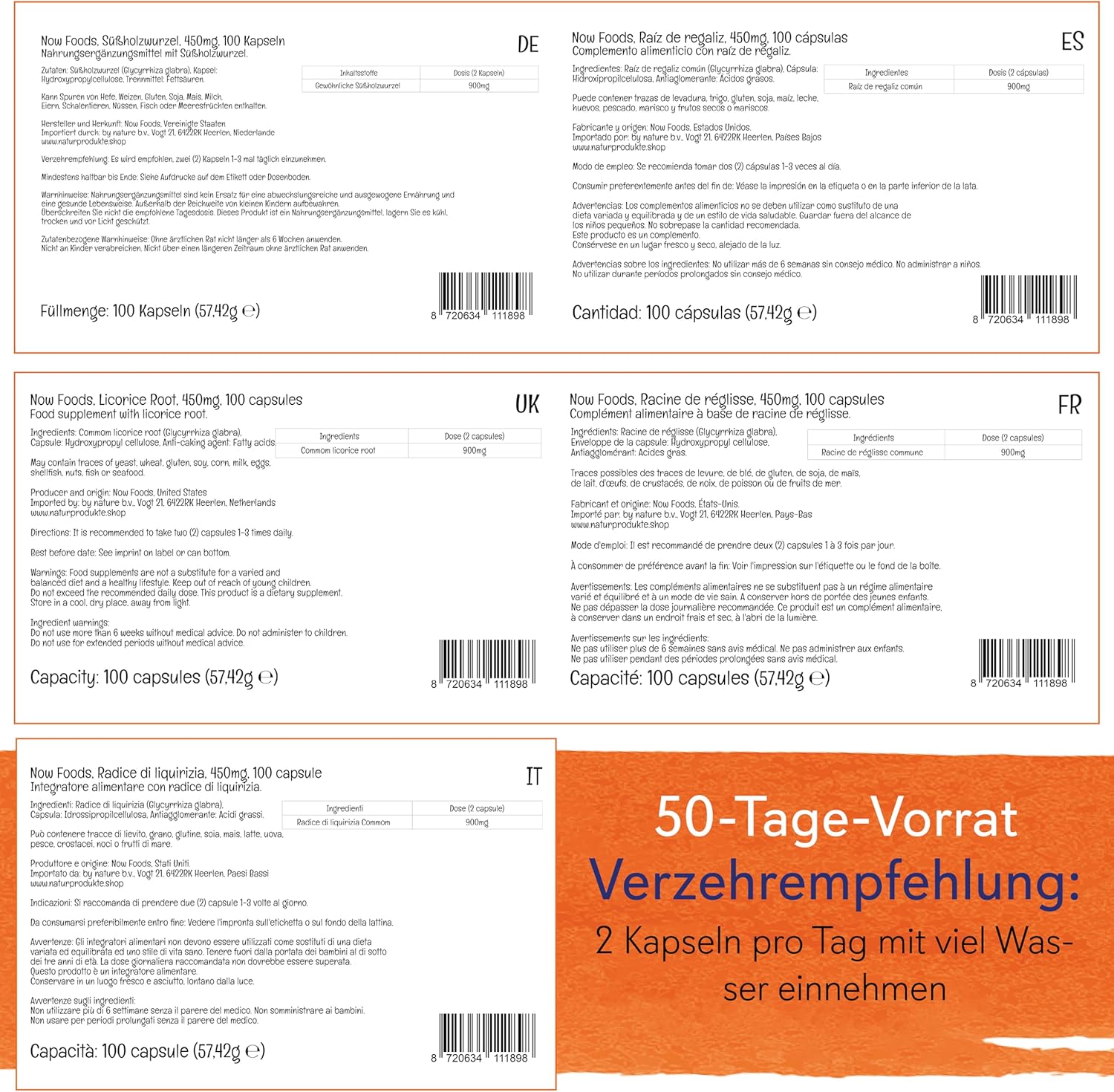 91-1NmpzsEL._AC_SL1500_ 100 süßholz kapseln – 450 mg – Vegan, gluten- und sojafrei – Laborgeprüft