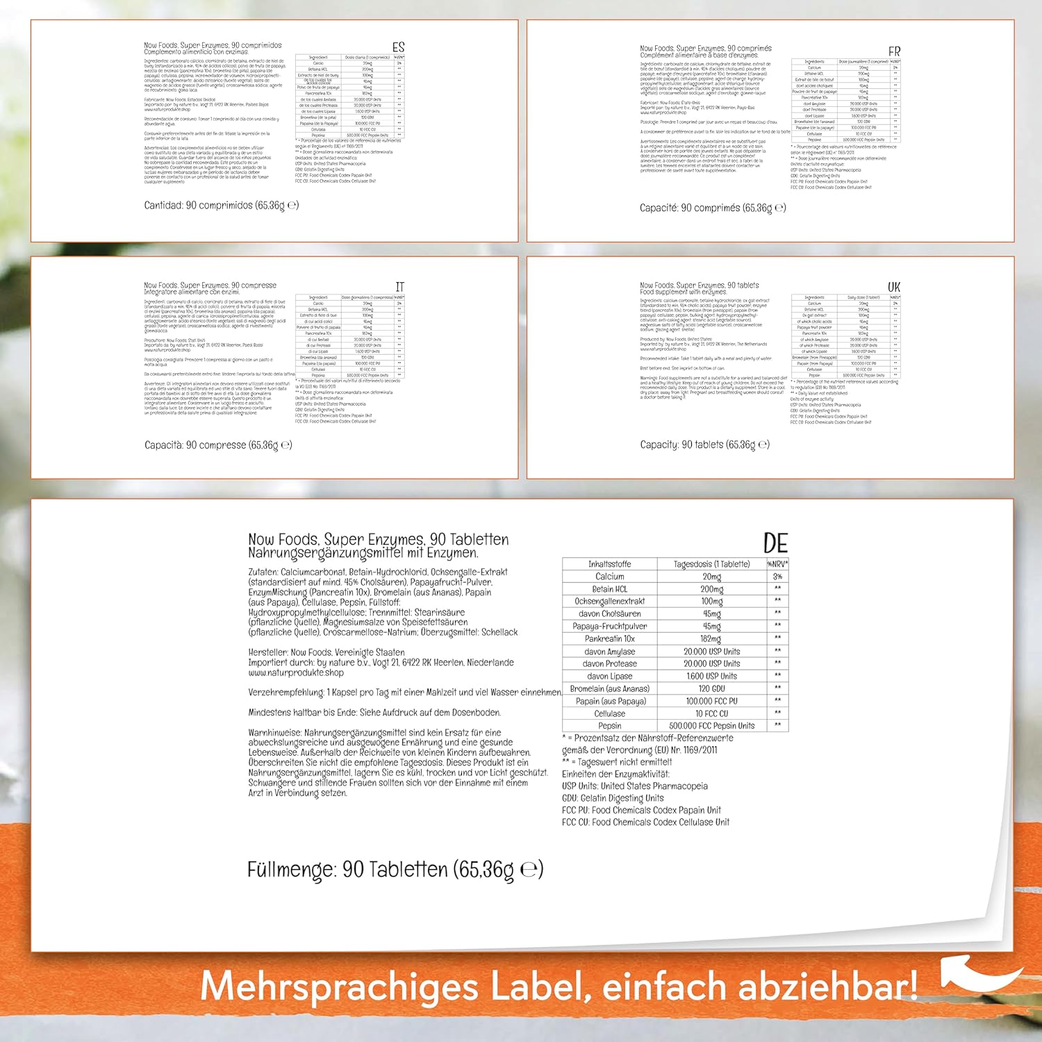 90 super enzyme tabletten – Hochdosiert, Laborgeprüft, Gluten- & Sojafrei