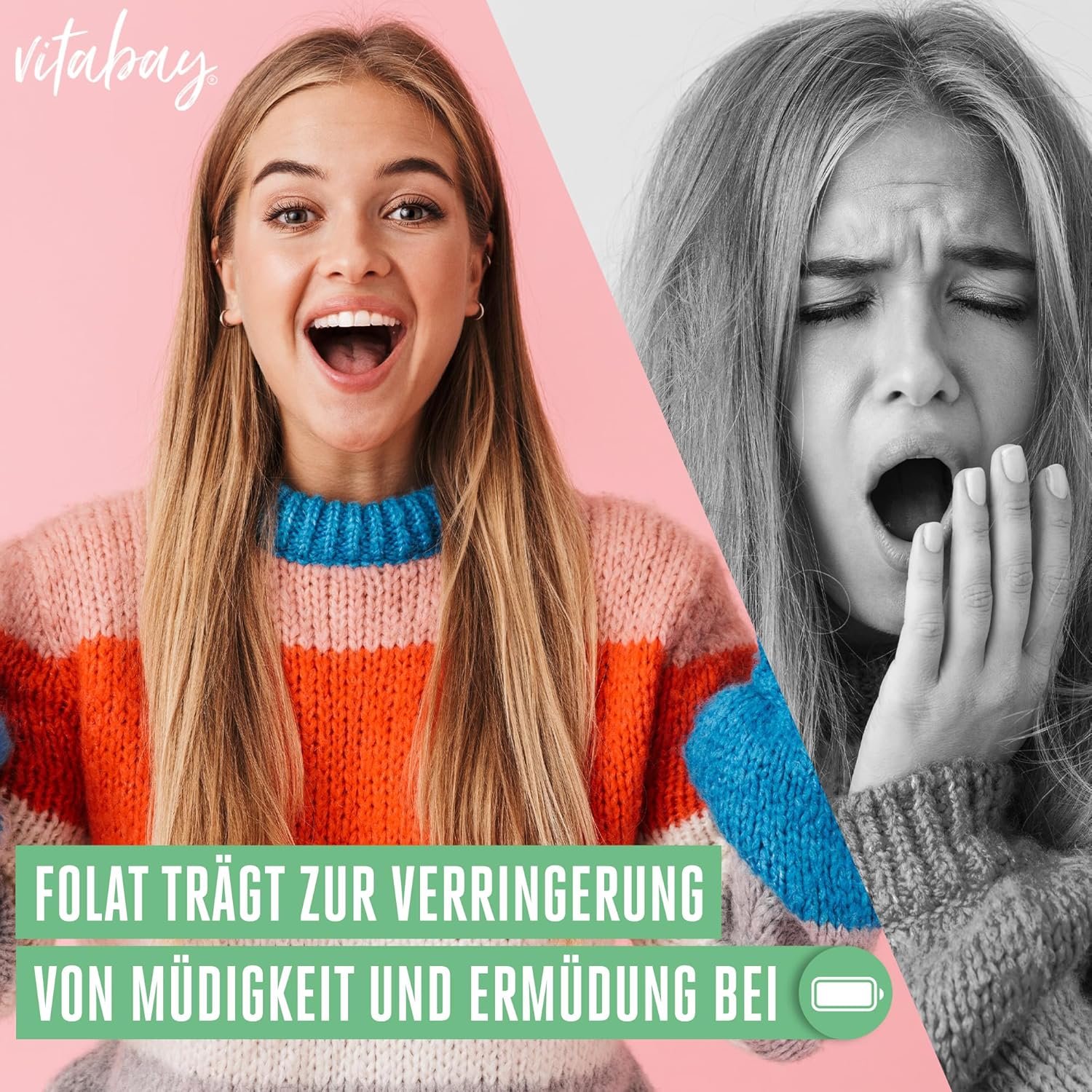 240 Tabletten Folsäure Tabletten Hochdosiert 1000 mcg vegan Vitabay
