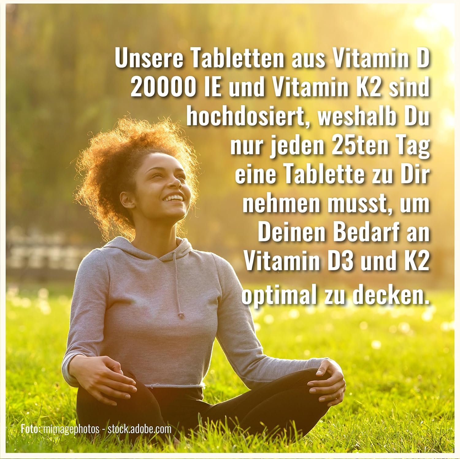 200 Tabletten Vitamin D3 K2 Tabletten 20.000 IE D3 200 µg K2-MK7 hochdosiert