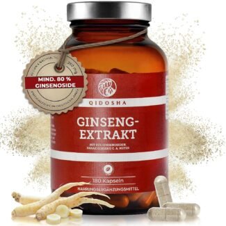 180 ginseng kapseln hochdosiert im apothekerglas