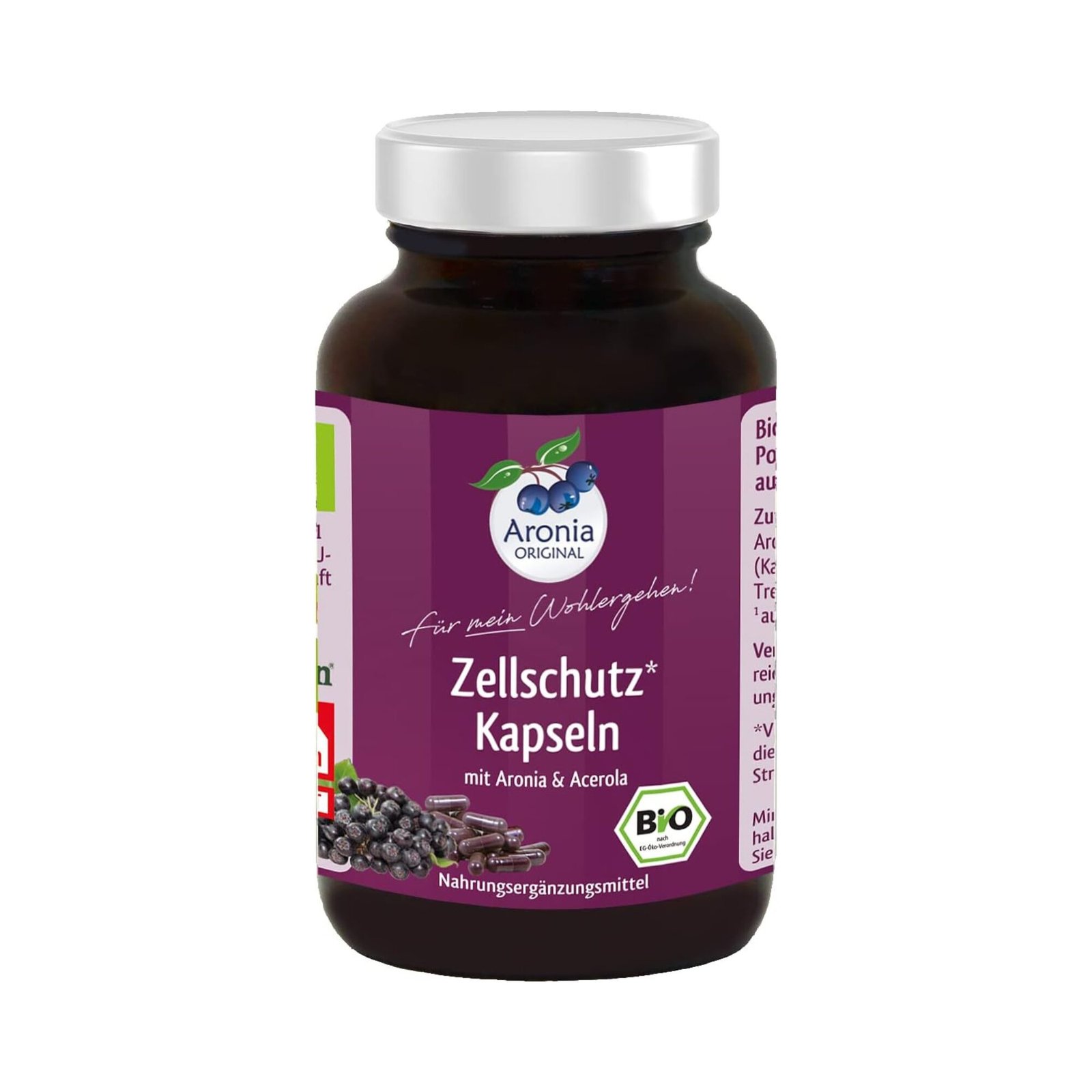 Aronia ORIGINAL Bio Zellschutz Kapseln mit Aronia und Acerola 120 vegane Bio Zellschutz Kapseln mit Aronia & Acerola natürliches Vitamin C