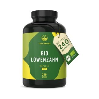 240 bio löwenzahn kapseln – 1500 mg hochdosierter Löwenzahnwurzelextrakt 10:1 – Vegan