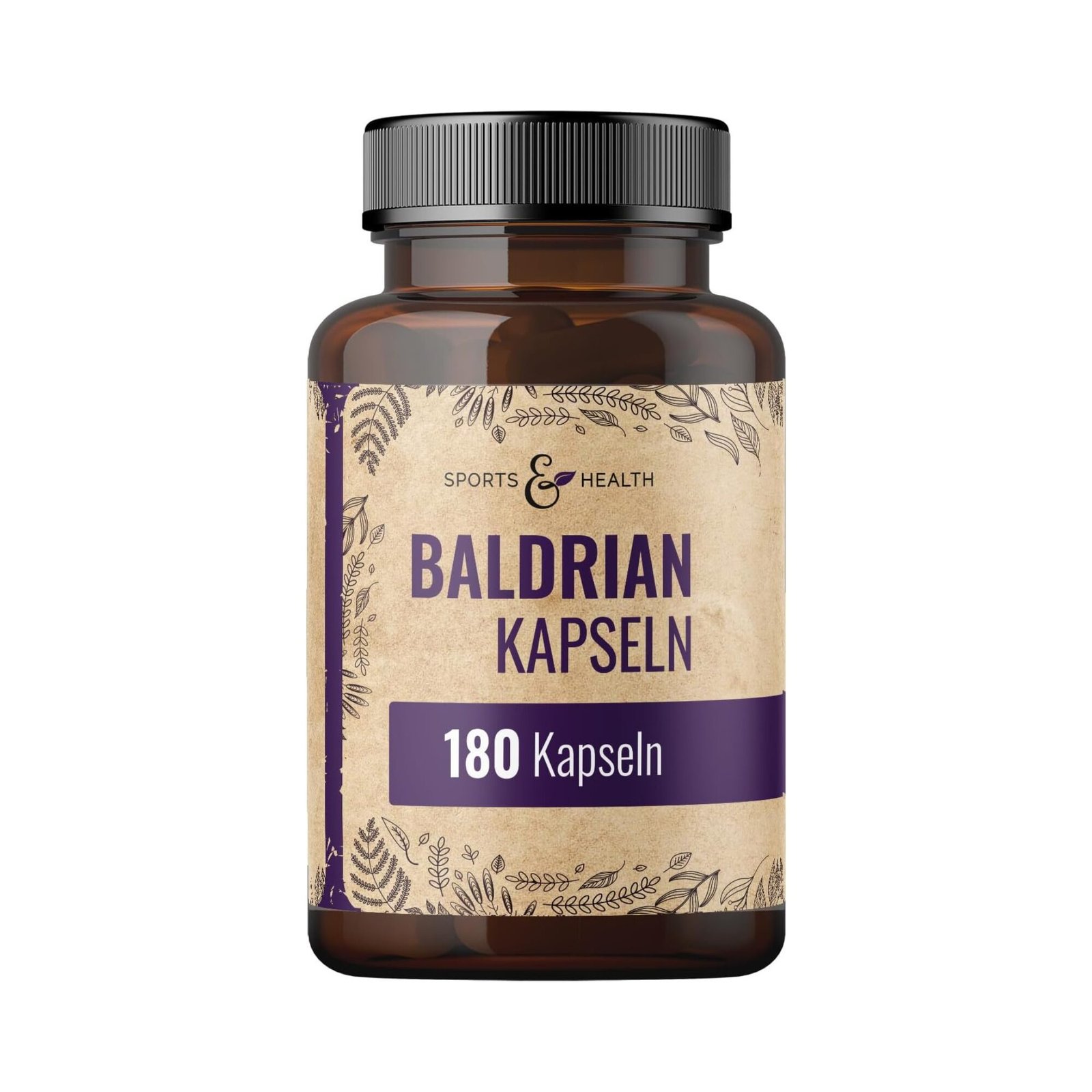 Valerian High Dose - Valerian Capsules - 180 Capsules - 600mg (1) 180 baldrian kapseln hochdosiert – 600 mg pro Kapsel – Natürliche Entspannung – Laborgeprüft
