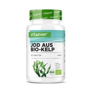 365 bio kelp tabletten – 200µg Jod aus Bio-Braunalgen – Vegan & Hochdosiert
