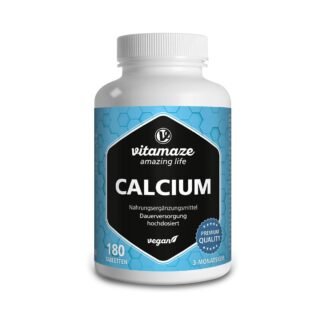 180 calcium tabletten hochdosiert vegan – 800 mg Kalzium-Carbonat – Made in Germany