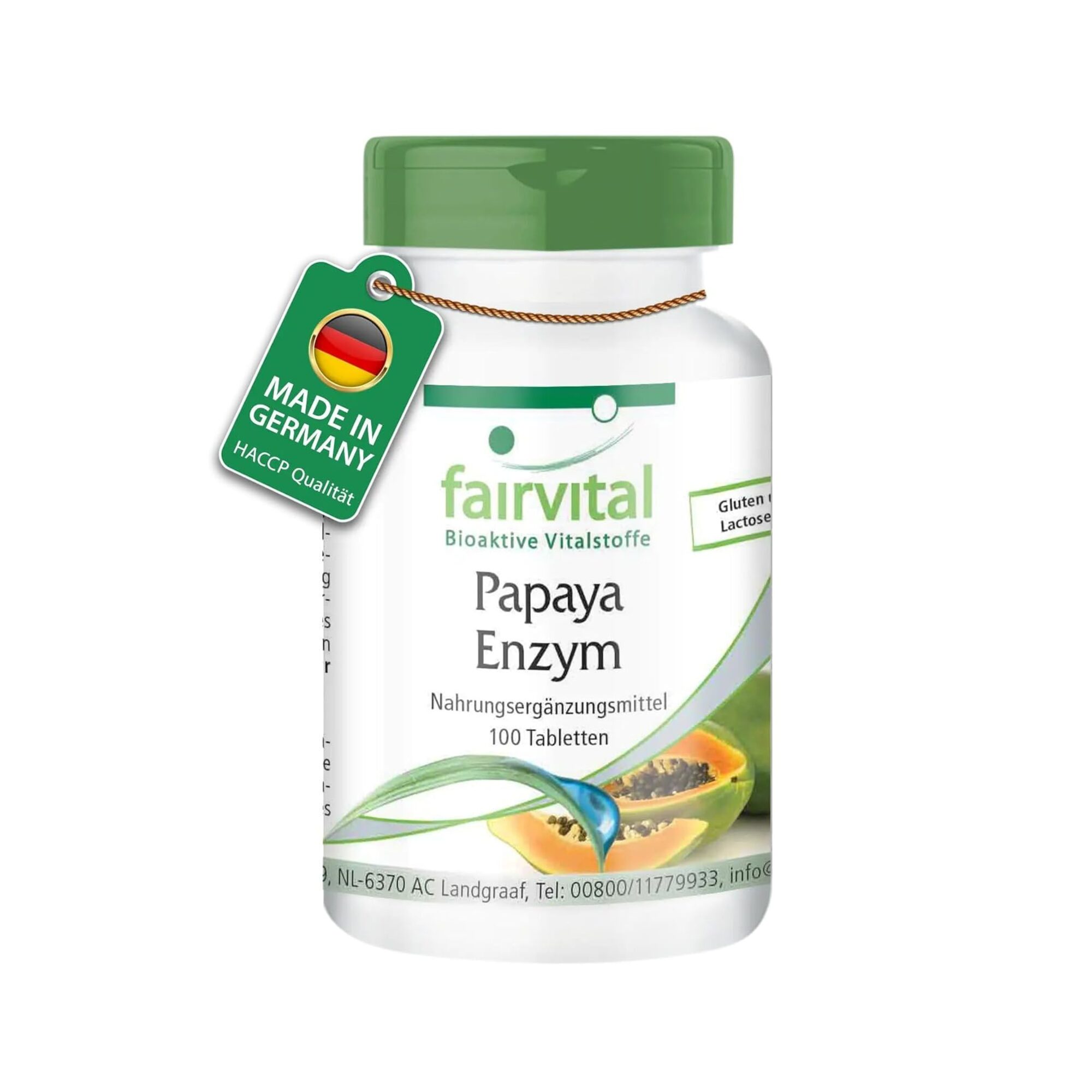 100 papaya enzym tabletten – Hochdosiert mit Papain, Amylase & Protease – Vegan