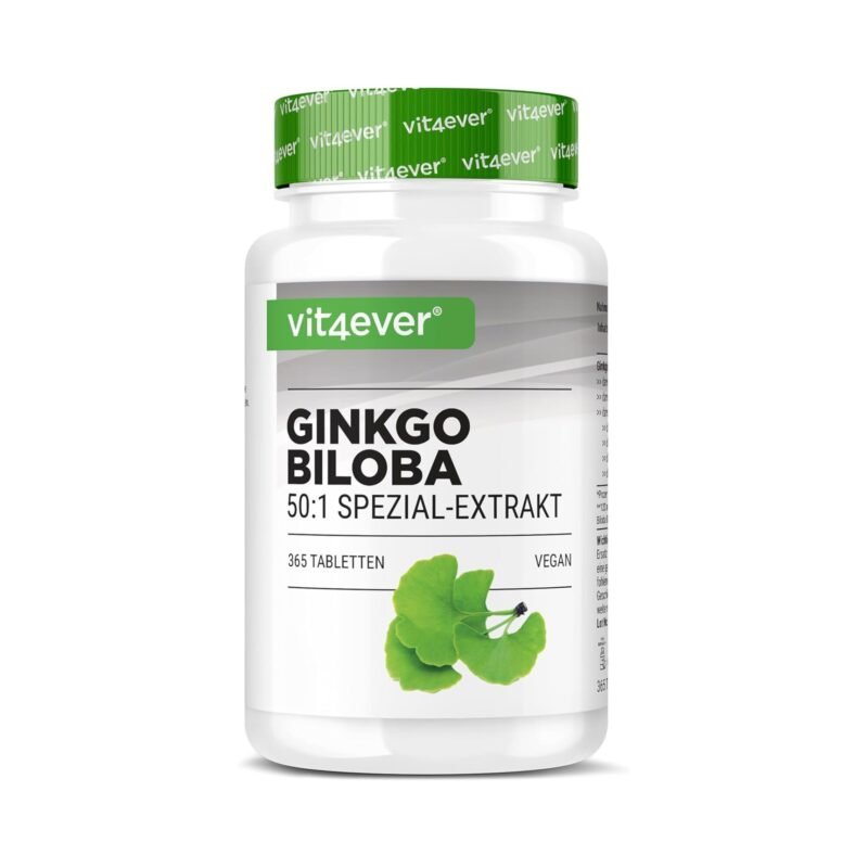 365 ginkgo biloba 6000 mg tabletten – Hochdosierter Premium Extrakt – Vegan & Laborgeprüft