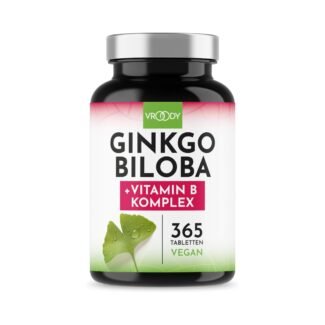 365 ginkgo biloba tabletten – 6000 mg pro Tablette – Mit B-Vitamin Komplex – Laborgeprüft