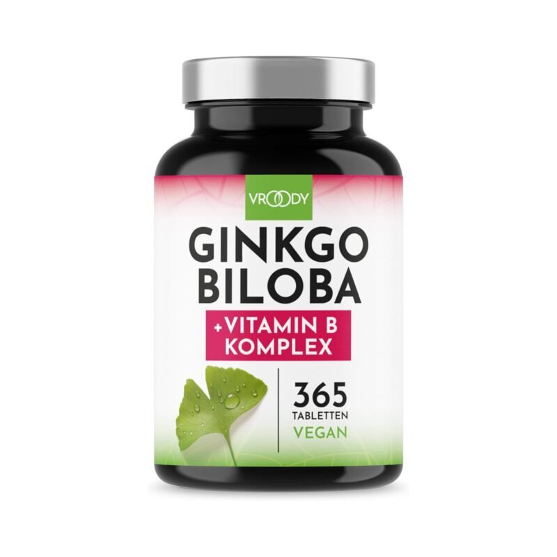 365 ginkgo biloba tabletten – 6000 mg pro Tablette – Mit B-Vitamin Komplex – Laborgeprüft