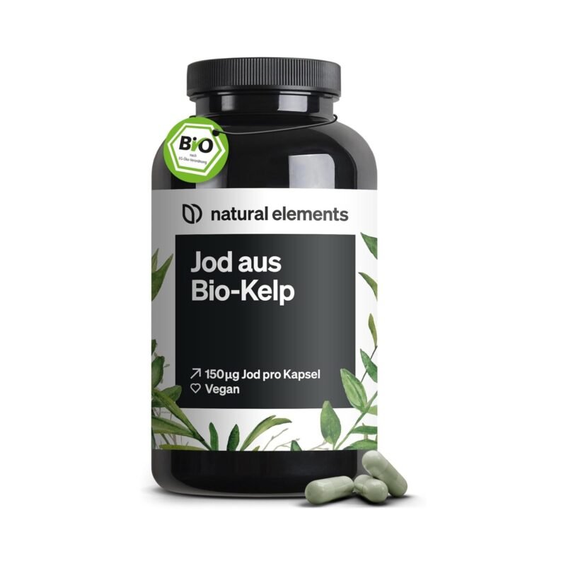 365 jod kapseln bio kelp – 150µg Jod aus Braunalgen – Vegan & Hochdosiert