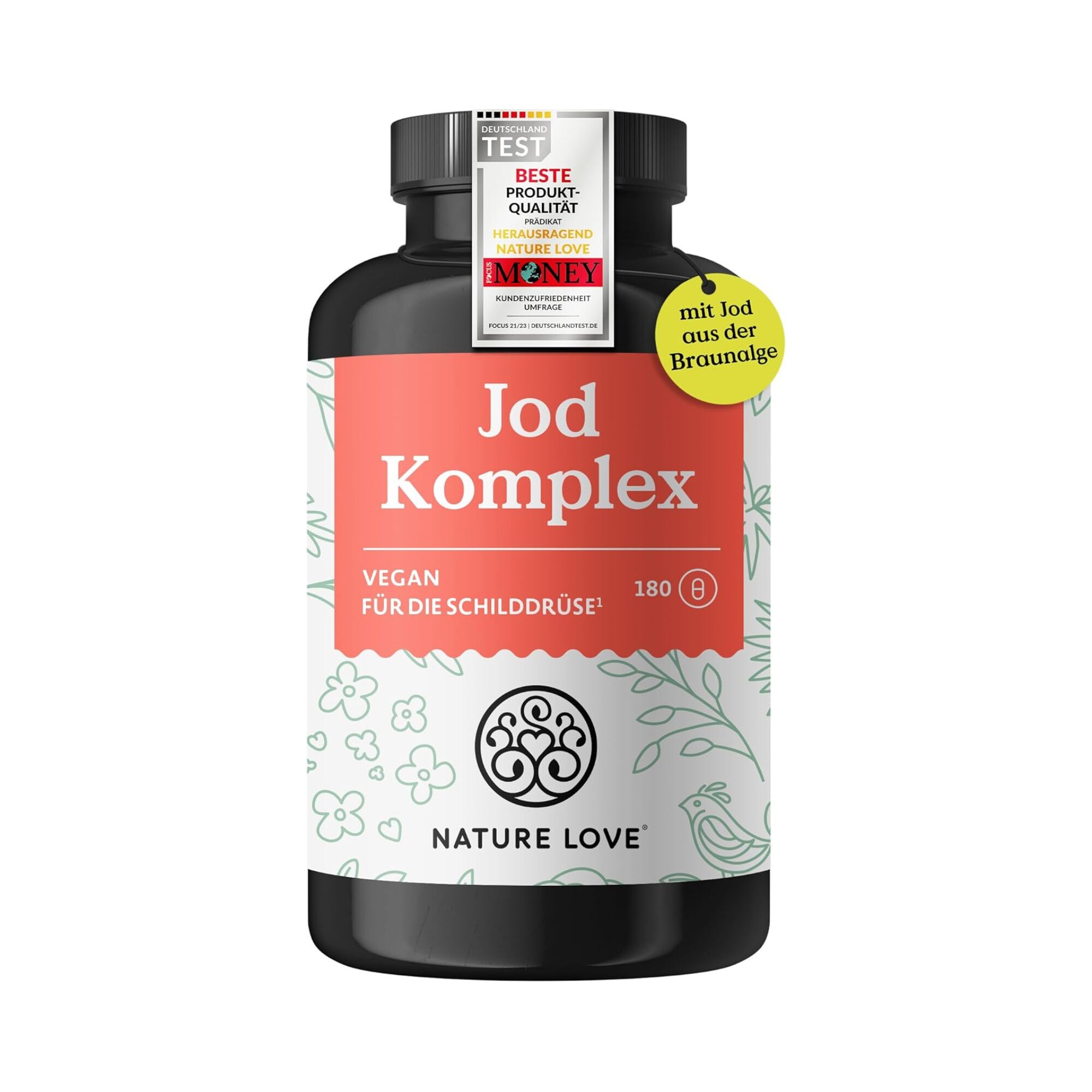 180 jod komplex kapseln – Hochdosiert mit Jod, Selen, L-Tyrosin & Vitaminen – Vegan