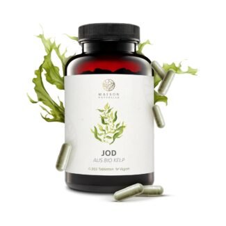 365 jod kapseln bio kelp – 195 µg Jod pro Kapsel – Bio-Qualität, vegan