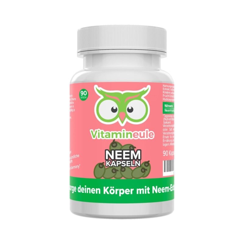 120 neem kapseln – Hochdosiert 400 mg 4:1 Extrakt – Bioaktiv & Vegan