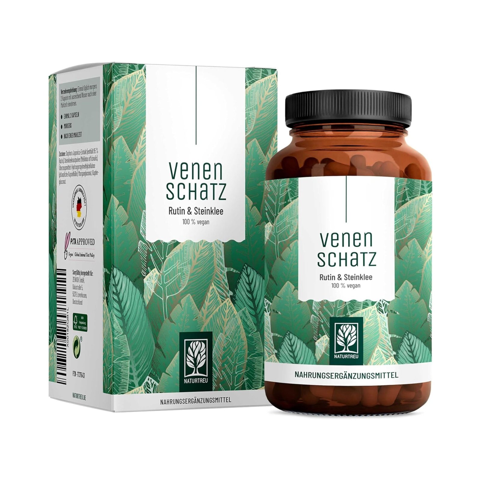 120 rutin steinklee komplex kapseln – 500 mg Rutin & 394 mg Steinklee – Vegan – NATURTREU