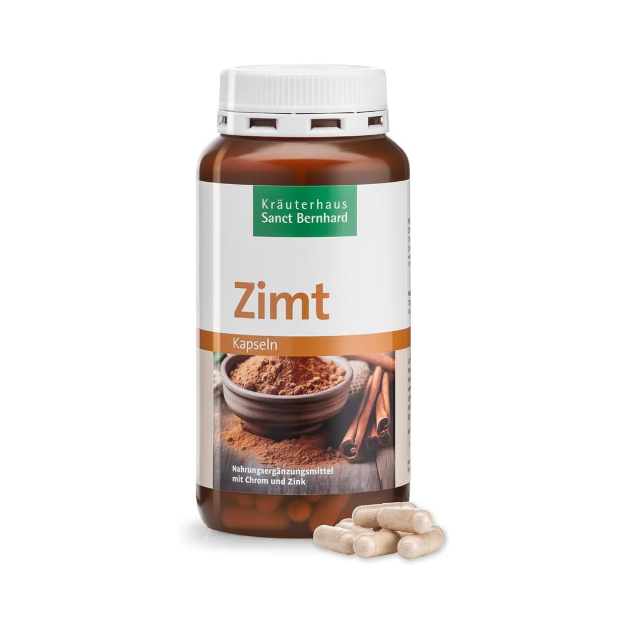 180 vegane zimt kapseln mit Chrom und Zink von Sanct Bernhard