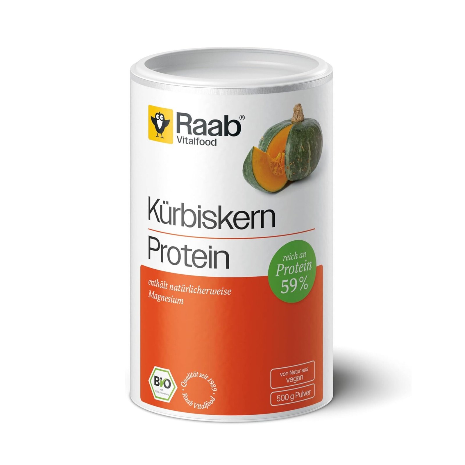 kuerbiskernprotein pulver 500g bio 60 prozent eiweiss vegan