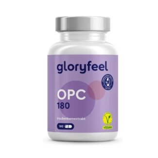 opc traubenkernextrakt 180 tabletten 1052mg vitamin c französische trauben vegan gloryfeel