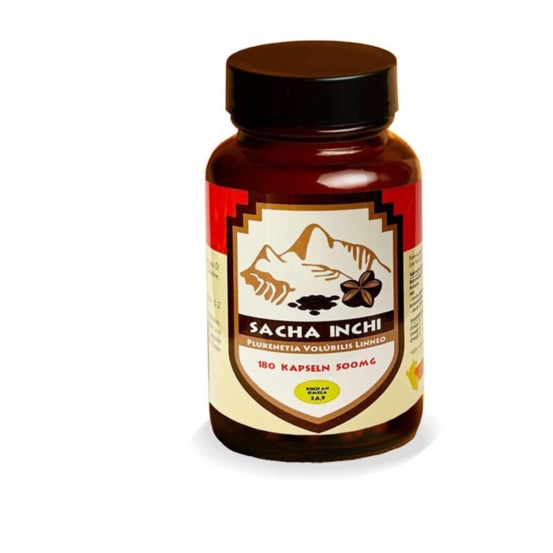sacha inchi kapseln 180 stück 500mg omega 3-6-9 vegan maca-fit