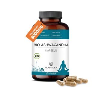 ashwagandha kapseln bio hochdosiert 3000mg 180 stück plantdea