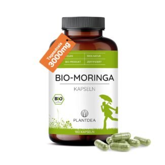 moringa kapseln bio hochdosiert 180 stück 3000mg vegan plantdea