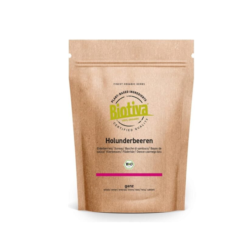 holunderbeeren bio 1kg getrocknet sambucus vegan biotiva