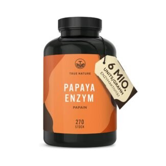 papaya enzym kapseln 270 stück 2100mg hochdosiert vegan true nature