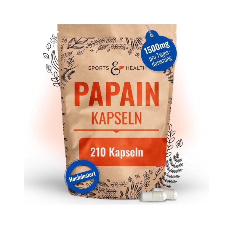 papain kapseln 1500mg 210 stück papaya enzym hochdosiert vegan cdf
