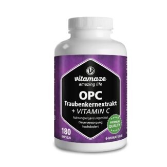 opc traubenkernextrakt 180 kapseln 450mg hochdosiert ohne zusätze vitamaze