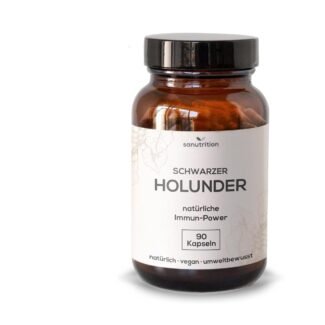 holunder kapseln 90 stück 450mg hochdosiert vegan ohne zusätze sanutrition