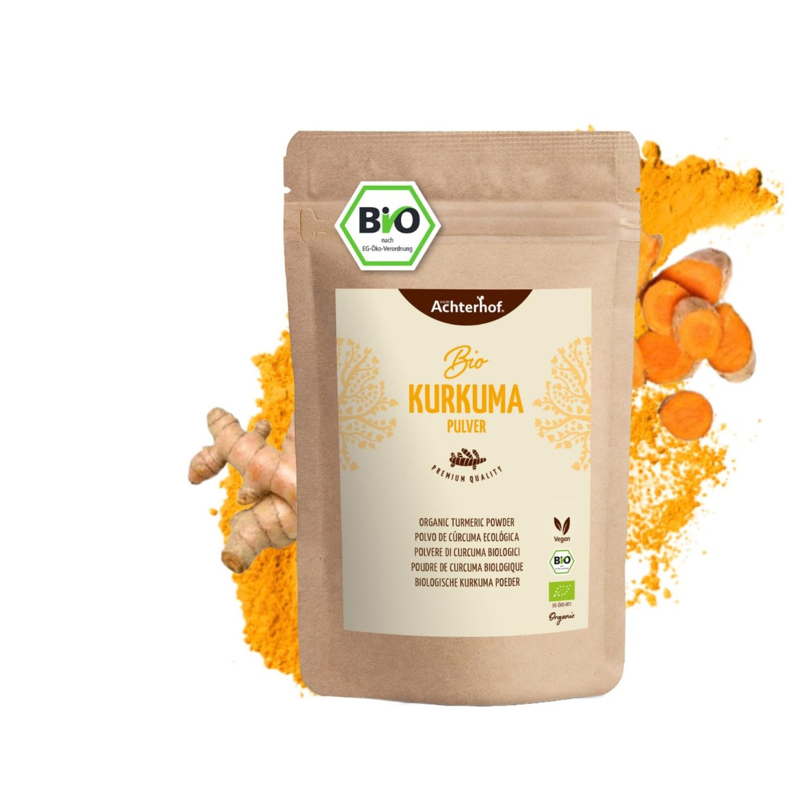Pealkirjata kujundus (4) kurkuma pulver bio 1000g fein gemahlen vom achterhof