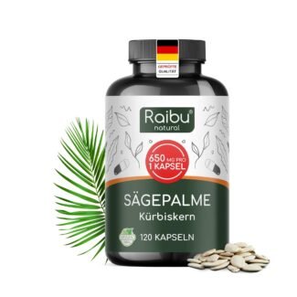 sägepalme kapseln 650mg mit kürbiskern hochdosiert ohne zusätze raibu