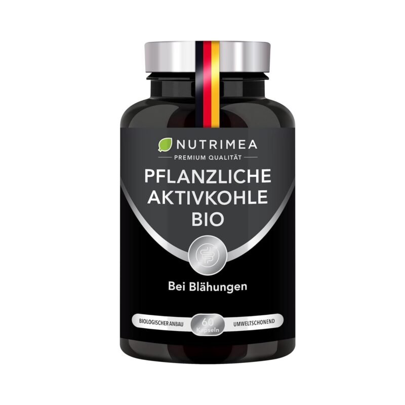aktivkohle kapseln bio 60 stück vegan gegen blähungen