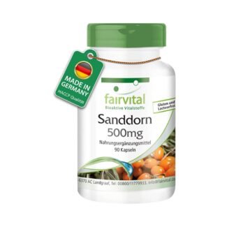 sanddorn kapseln 500mg hochdosiert 90 stück vegan fairvital