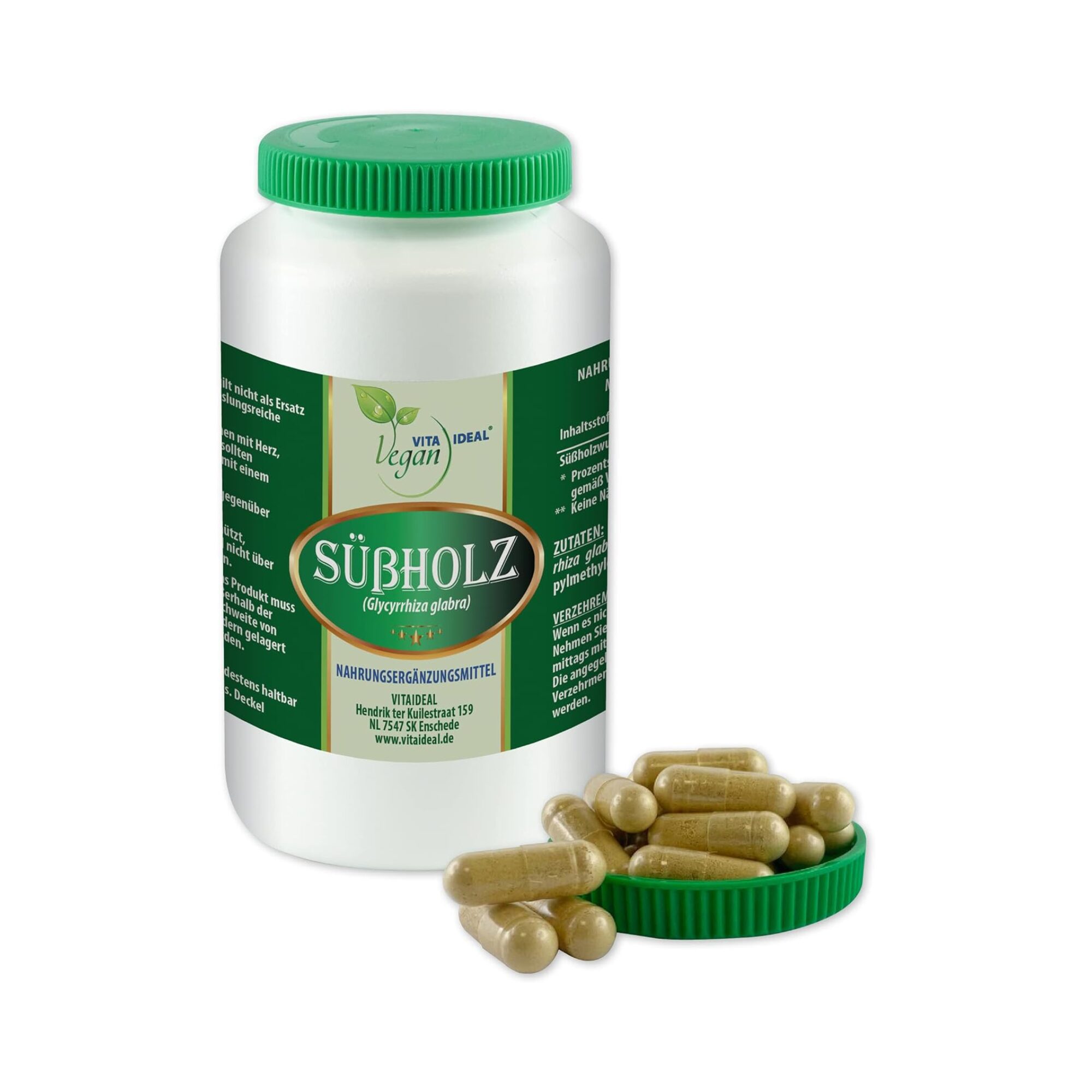 120 vegane süßholz kapseln mit 700 mg reinem Süßholzwurzelpulver, laborgeprüft und naturbelassen