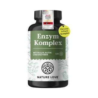 120 enzym komplex kapseln – Lipase, α-Amylase, Bromelain & mehr – Vegan