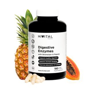 180 vegane verdauungsenzyme kapseln mit Amylase, Protease, Laktase, Lipase, Cellulase, Bromelain und Papain