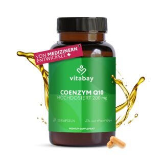 120 coenzym q10 kapseln 200mg – Hochdosiert – Vegan & Laborgeprüft – Vitabay