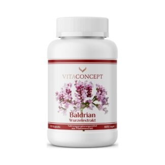 120 baldrian kapseln hochdosiert – 5000 mg 10:1 Extrakt – Vegan – Vitaconcept