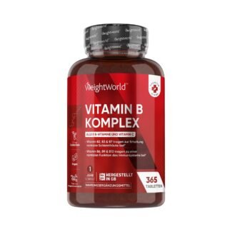 365 Tabletten Vitamin B Tabletten hochdosiert vegan WeightWorld