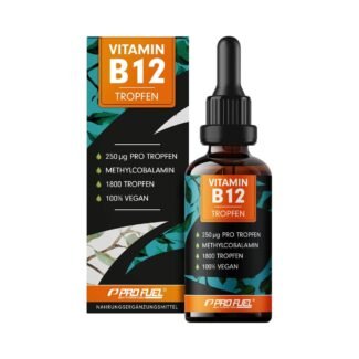 1800 Tropfen Vitamin B12 Tropfen 500 µg bioaktiv vegan ProFuel